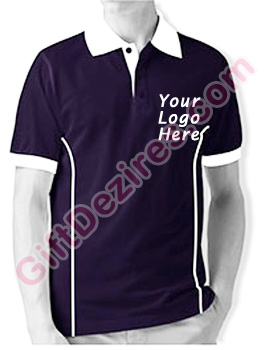 Designer Purple Wine and White Color T Shirts With Logo